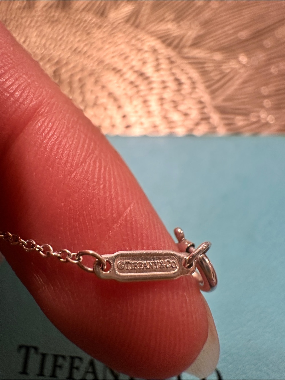 Authentic Tiffany and co. Mini double heart tag necklace - Picture 5 of 6